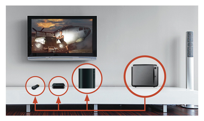 Stream multimedia contents with AirPlay or Chromecast™