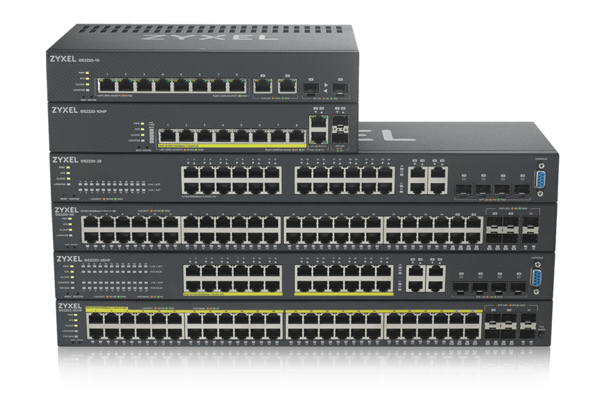 8-port GbE L2 PoE Switch with GbE Uplink Zyxel GS2220-10HP