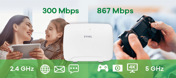 Lte3316 M604 Lte Cat 6 Wi Fi Marshrutizator Ac1200 4xlan Ge I Fxs Portom Zyxel