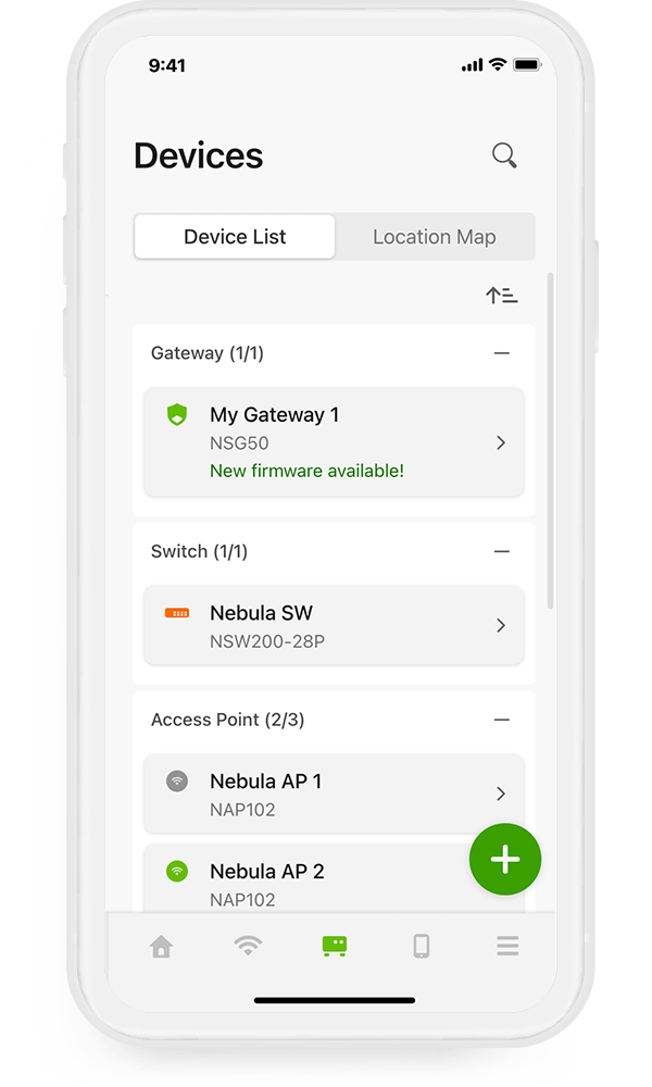 Nebula Control Center APP Dashboard