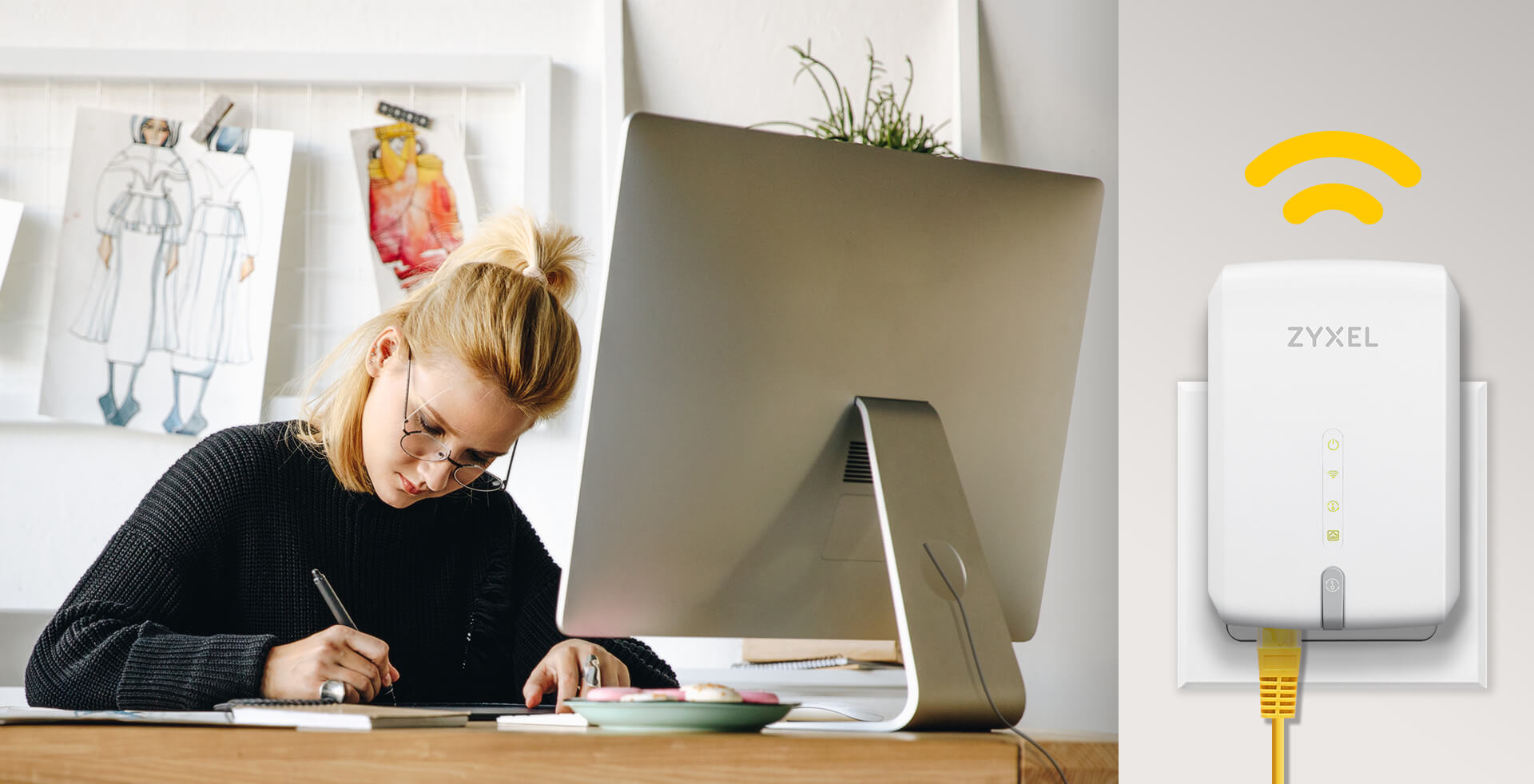 WRE6602 AC1200 Dual Band WiFi Range Extender Overview Zyxel