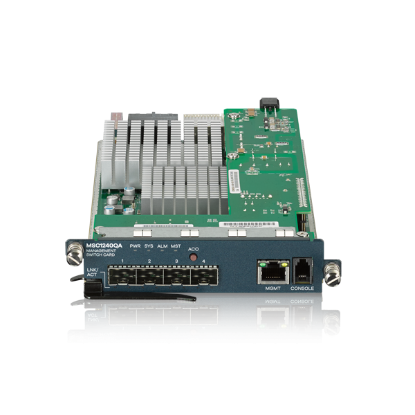 MSC1240QA, Management Card with Four 10 Gigabit SFP+ Open Slots