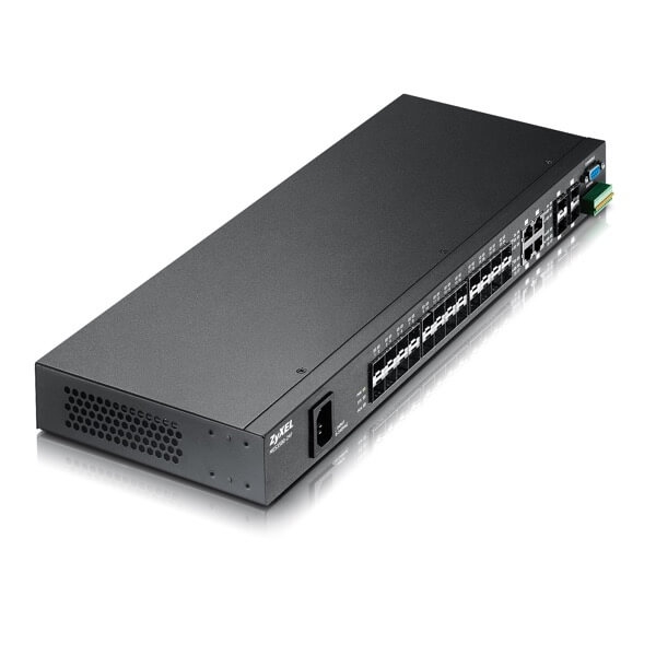 ZyXEL MES3500-24F - Switch - managed - 24 x SFP + 4 x combo Gigabit SFP - desktop, rack-mountable - AC 120/230 V / DC -37 -72 V MES3500 Series: 8-Port⁄24-Port FE L2 Switch | NA | Zyxel
