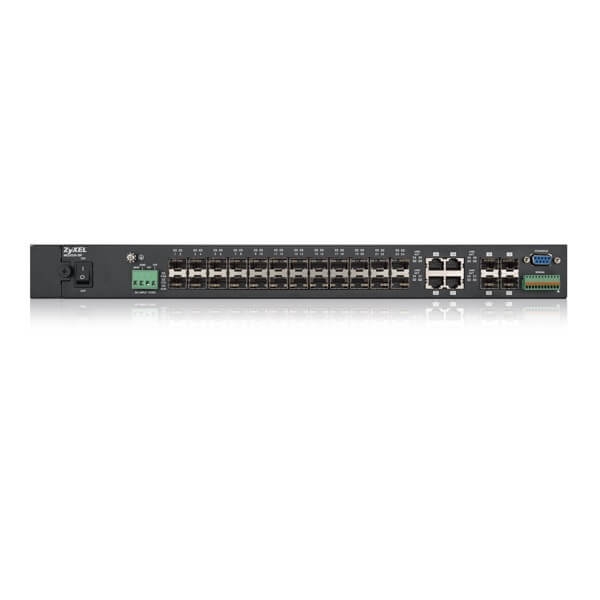 MGS3520-28F (DC version), 24-port GbE L2 Fiber Switch