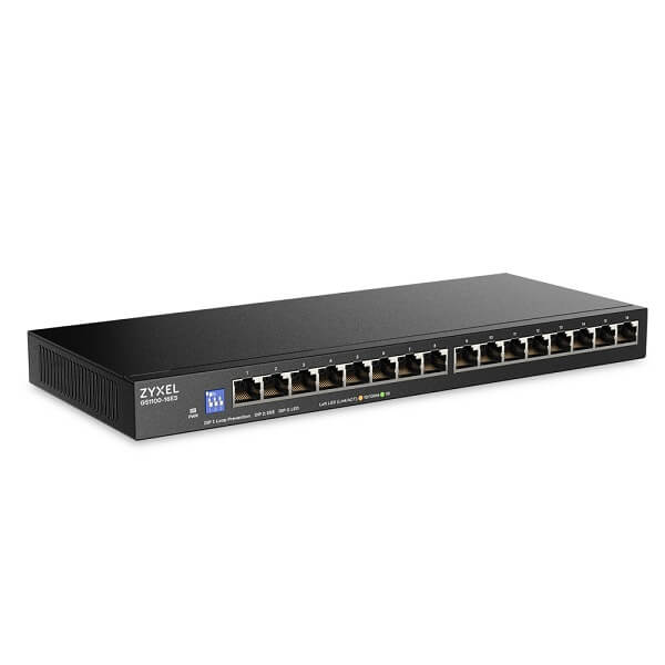 GS1100-16ES, 16-port GbE Unmanaged Slim Switch