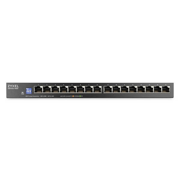 GS1100-16ES, 16-port GbE Unmanaged Slim Switch