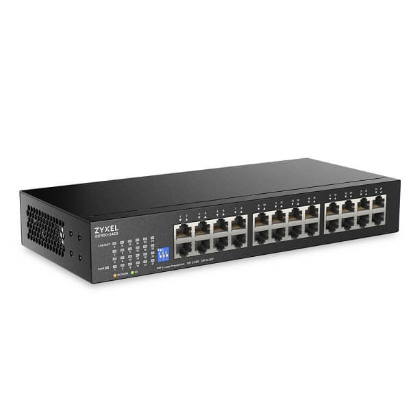 GS1100-24ES, 24-port GbE Unmanaged Slim Switch