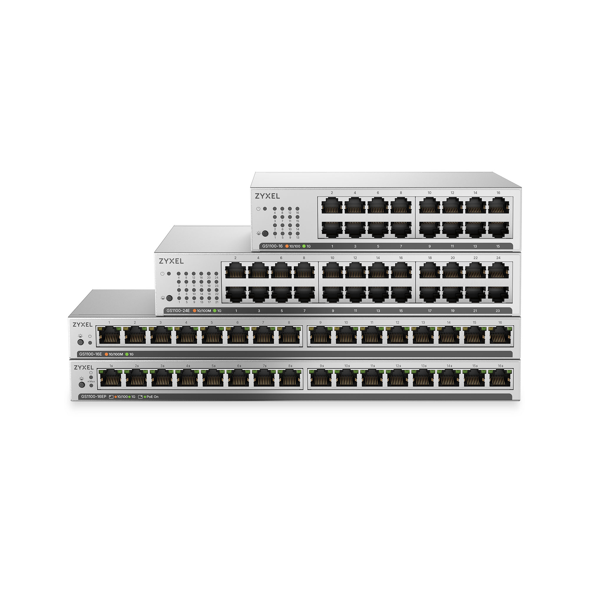 Zyxel GS1100-16E Switch Effortless Gigabit 16 ports Unmanaged Slimline - Zyxel