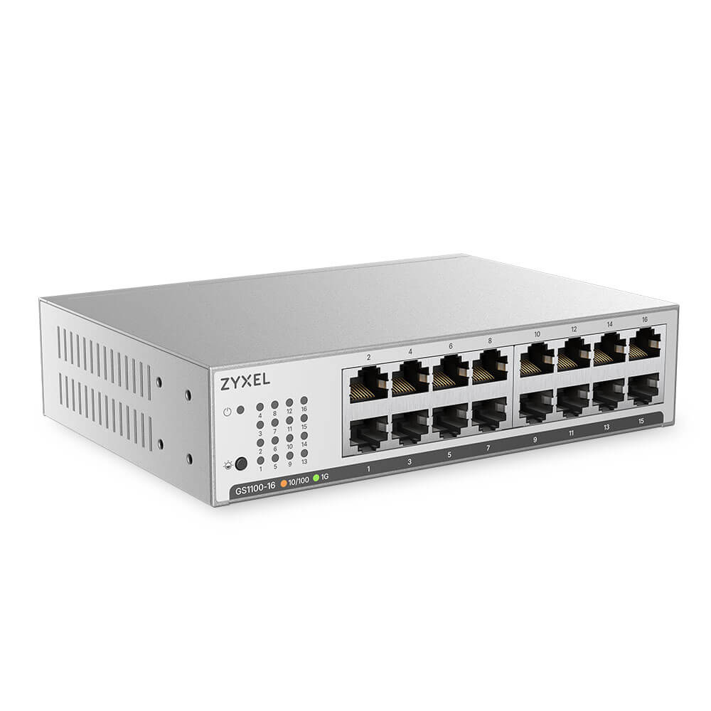 GS1100-16, 16-port GbE Unmanaged Switch