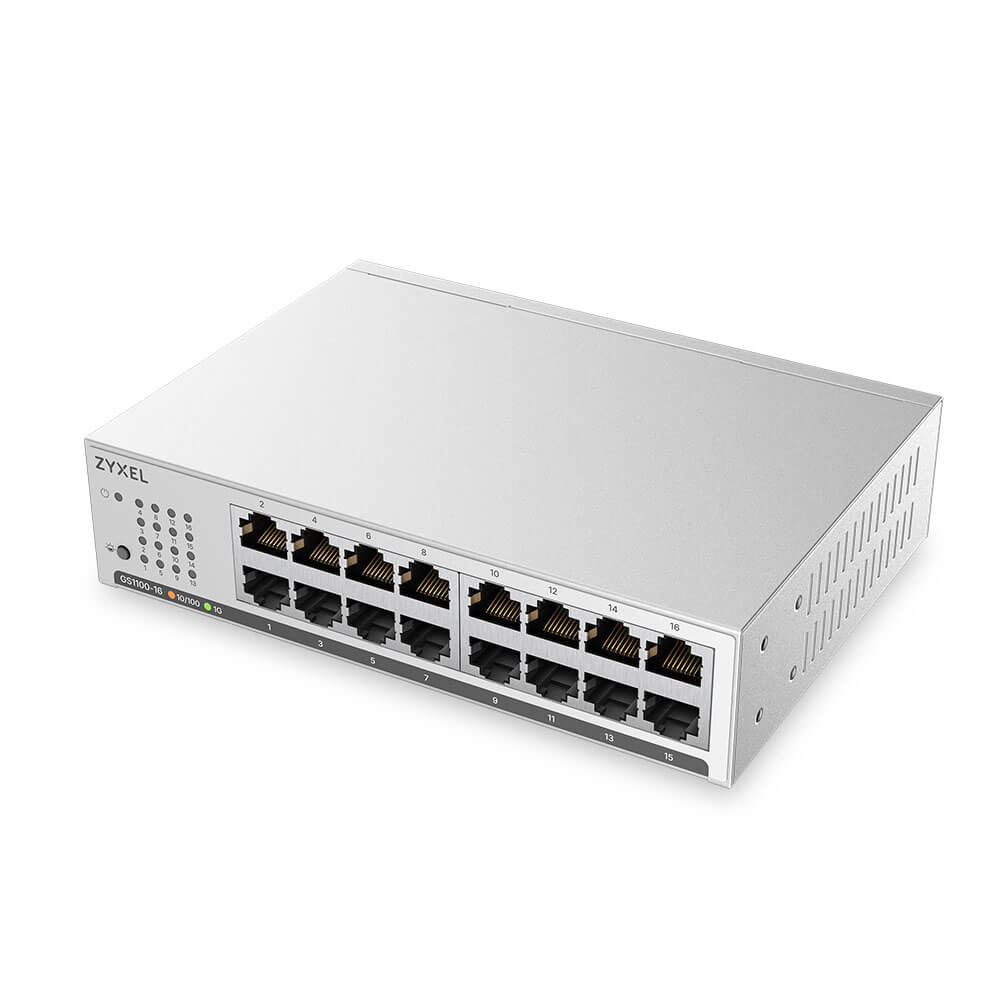 GS1100-16, 16-port GbE Unmanaged Switch