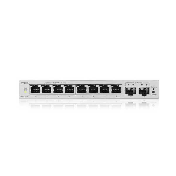 GS1200-10v3, 8-Port GbE Web Managed Switch with 2 GbE Uplink