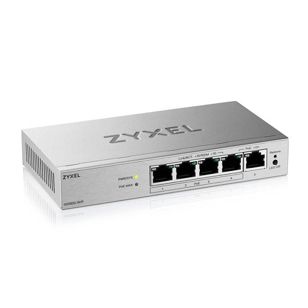 GS1200-5HPv3, 5-Port GbE PoE Web Managed Switch