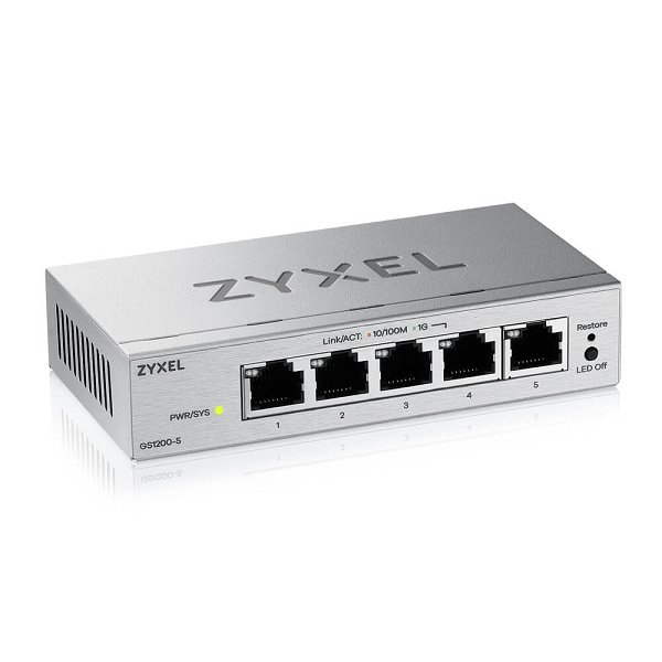 GS1200-5v3, 5-Port GbE Web Managed Switch