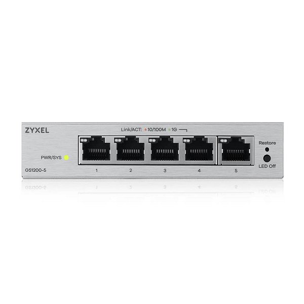 GS1200-5v3, 5-Port GbE Web Managed Switch