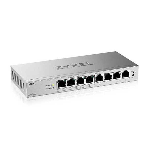 GS1200-8HPv3, 8-Port GbE PoE Web Managed Switch