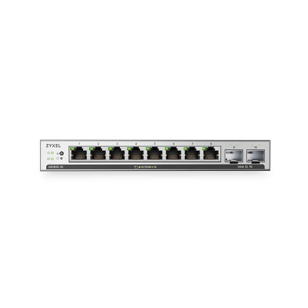GS1915-10v2, 8-port GbE Smart Managed Switch with 2 GbE Uplink