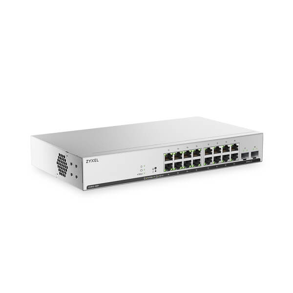 GS1915-18EPv2, 16-port GbE PoE Smart Managed Switch with 2 GbE Uplink