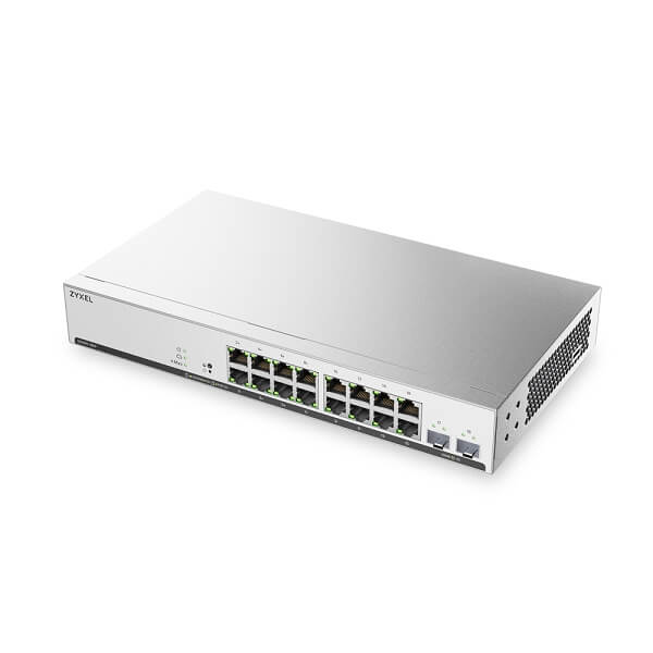 GS1915-18EPv2, 16-port GbE PoE Smart Managed Switch with 2 GbE Uplink