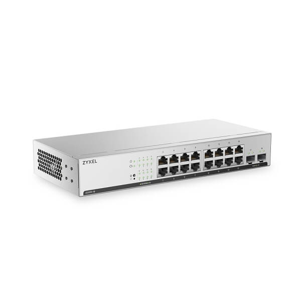 GS1915-18v2, 16-port GbE Smart Managed Switch with 2 GbE Uplink