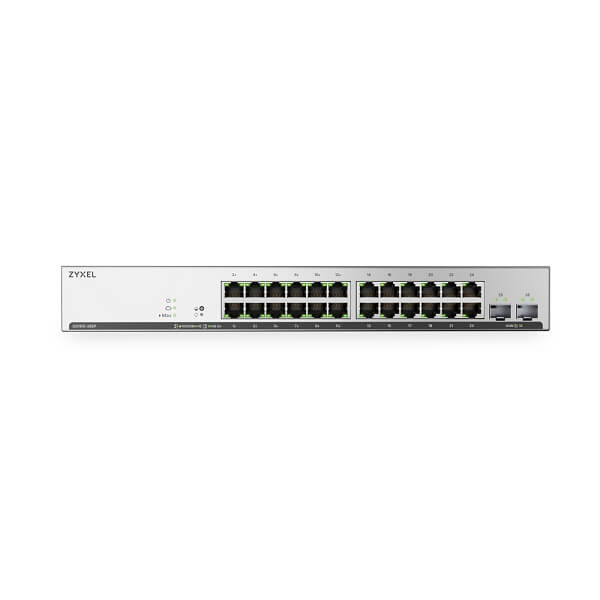GS1915-26EPv2, 24-port GbE PoE Smart Managed Switch with 2 GbE Uplink (130W)
