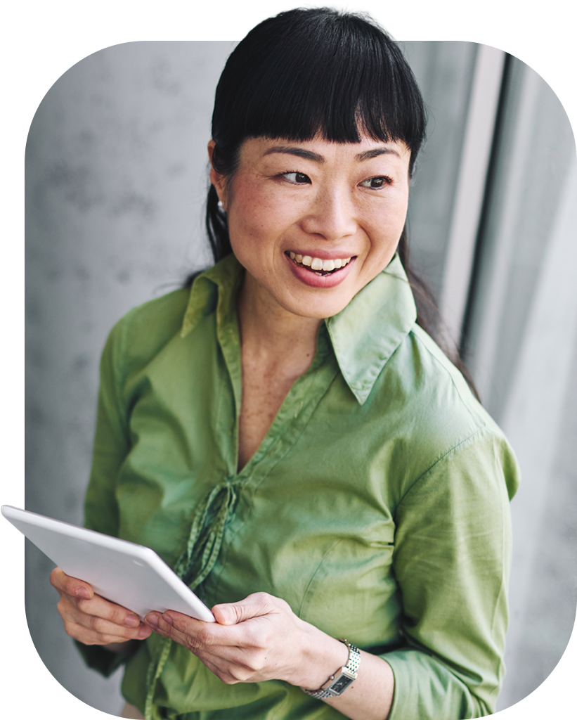 Women holding tablet