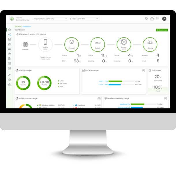 Nebula Control Center Dashboard
