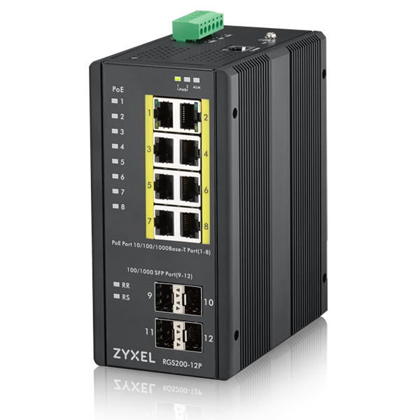 Switch industriel 4 ports PoE + 2 SFP Planet IGS-624HPT