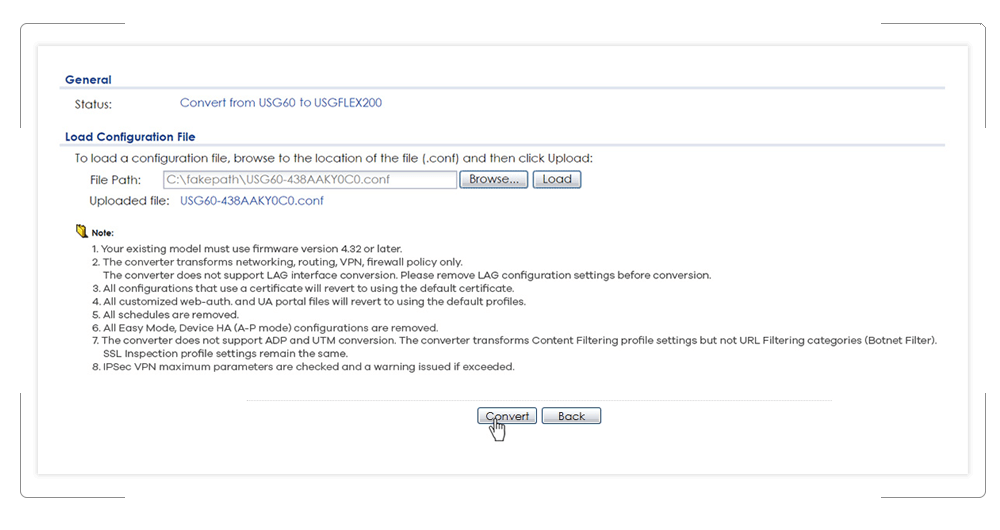 USG Configuration Converter
