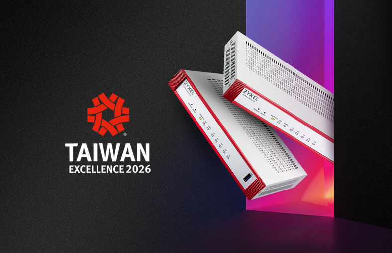 Zyxel Networks’ USG FLEX 50HP Firewall, awarded Taiwan Excellence 2015 for its innovative security features.