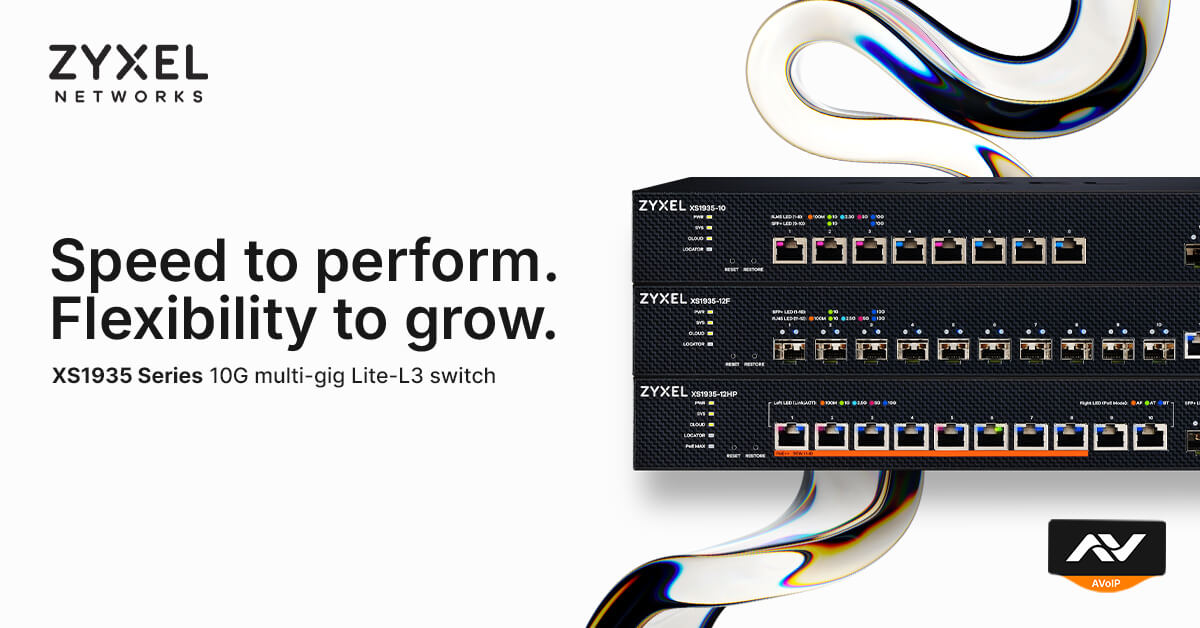 Zyxel XS1935 series multi-port switches displayed, highlighting their role in enhancing network performance for small businesses.