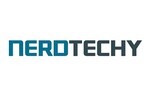 NerdTechy logo with "NERD" in teal and "TECHY" in dark gray on a white background