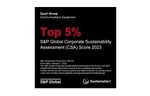 The top 5% logo of S&P Global's Sustainability Yearbook 2024