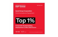 The top 1% award logo of the S&P Global Sustainability Yearbook