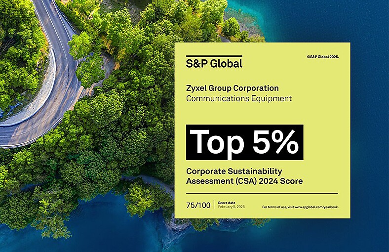 Zyxel Group вошла в число компаний-лидеров в области устойчивого развития  по версии S&P Global