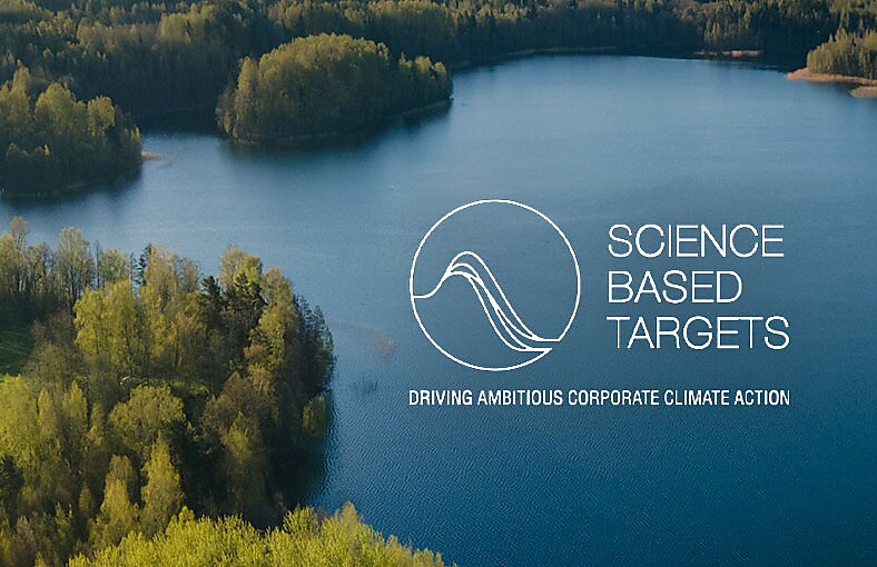 Science Based Targets logo displaying trees and water, highlighting the focus on sustainable environmental practices.