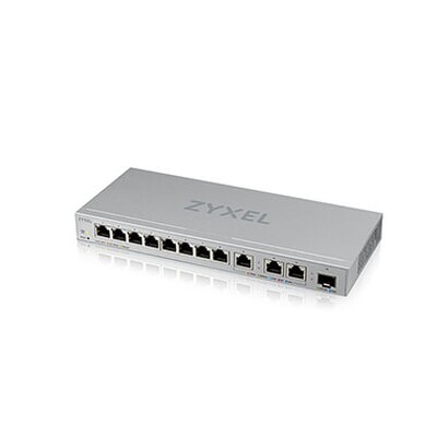 XGS1250-12, 12-Port Web-Managed Multi-Gigabit Switch includes 3-Port 10G and 1-Port 10G SFP+