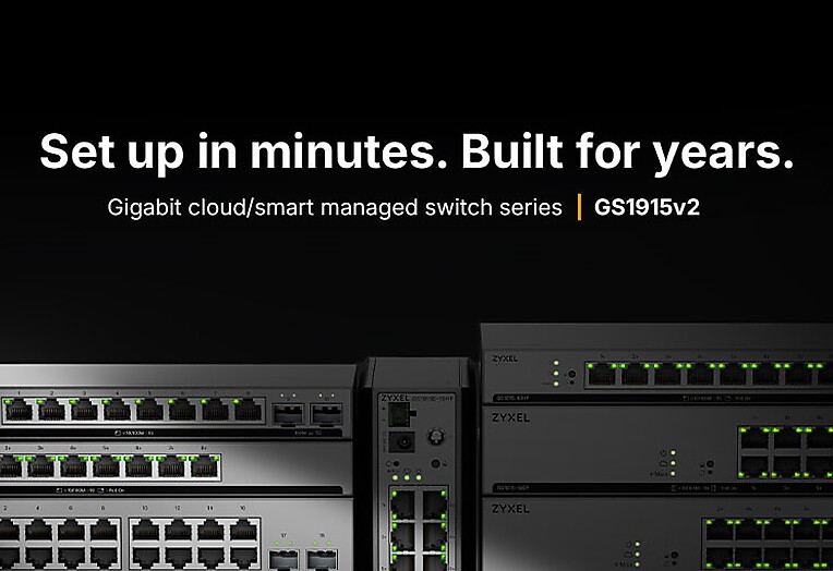 Zyxel GS1915v2 Series offers 8- to 26-port Gigabit Smart Managed Switches with NebulaFlex, PoE+, fanless, rack-mount, and DIN-rail options for SMB networks.