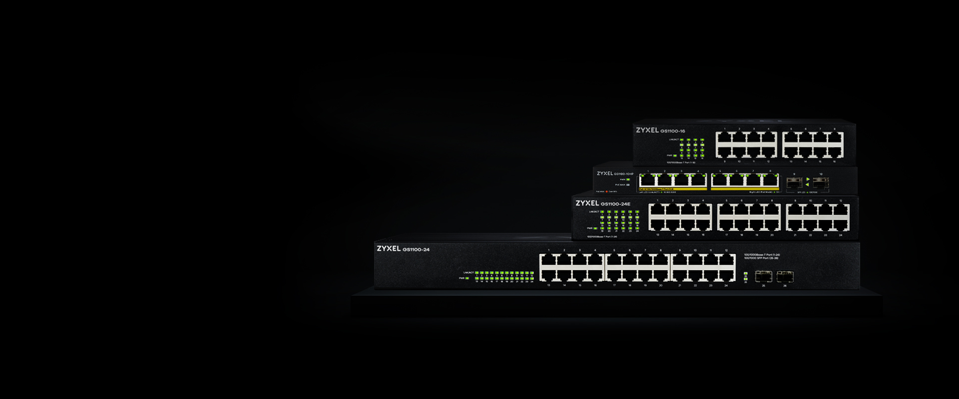 GS1100 unmanaged gigabit switch series