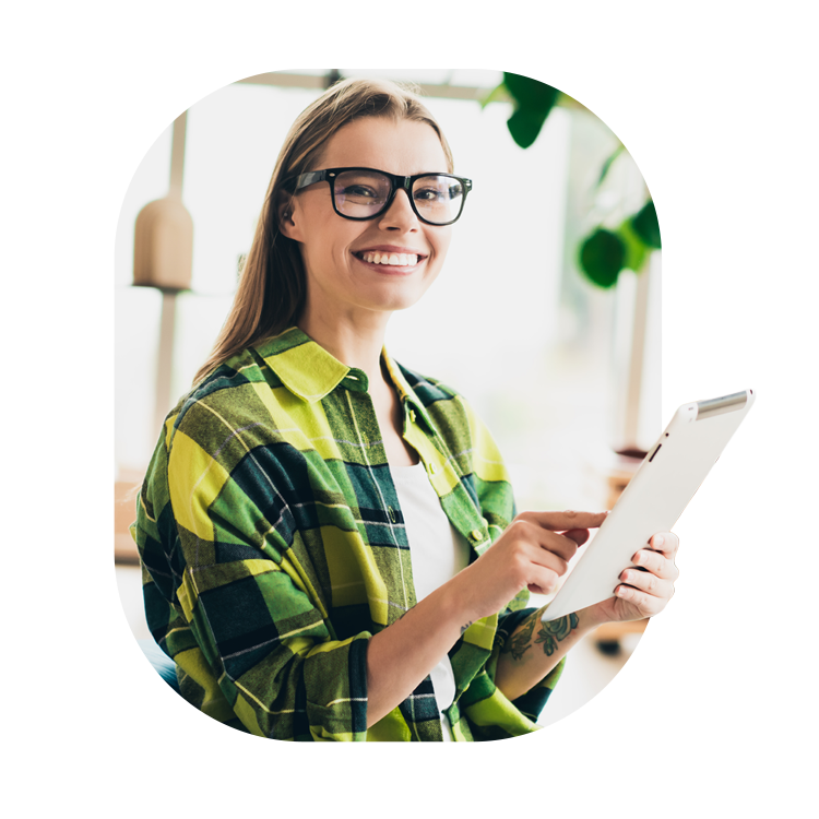 Women holding tablet