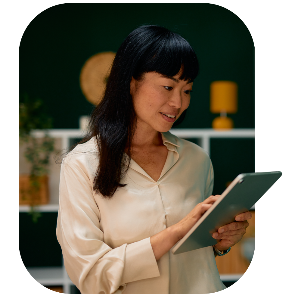 Women holding tablet