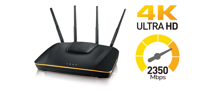 ARMOR Z1 AC2350 Dual-Band Wireless Gigabit Router Blistering network speed